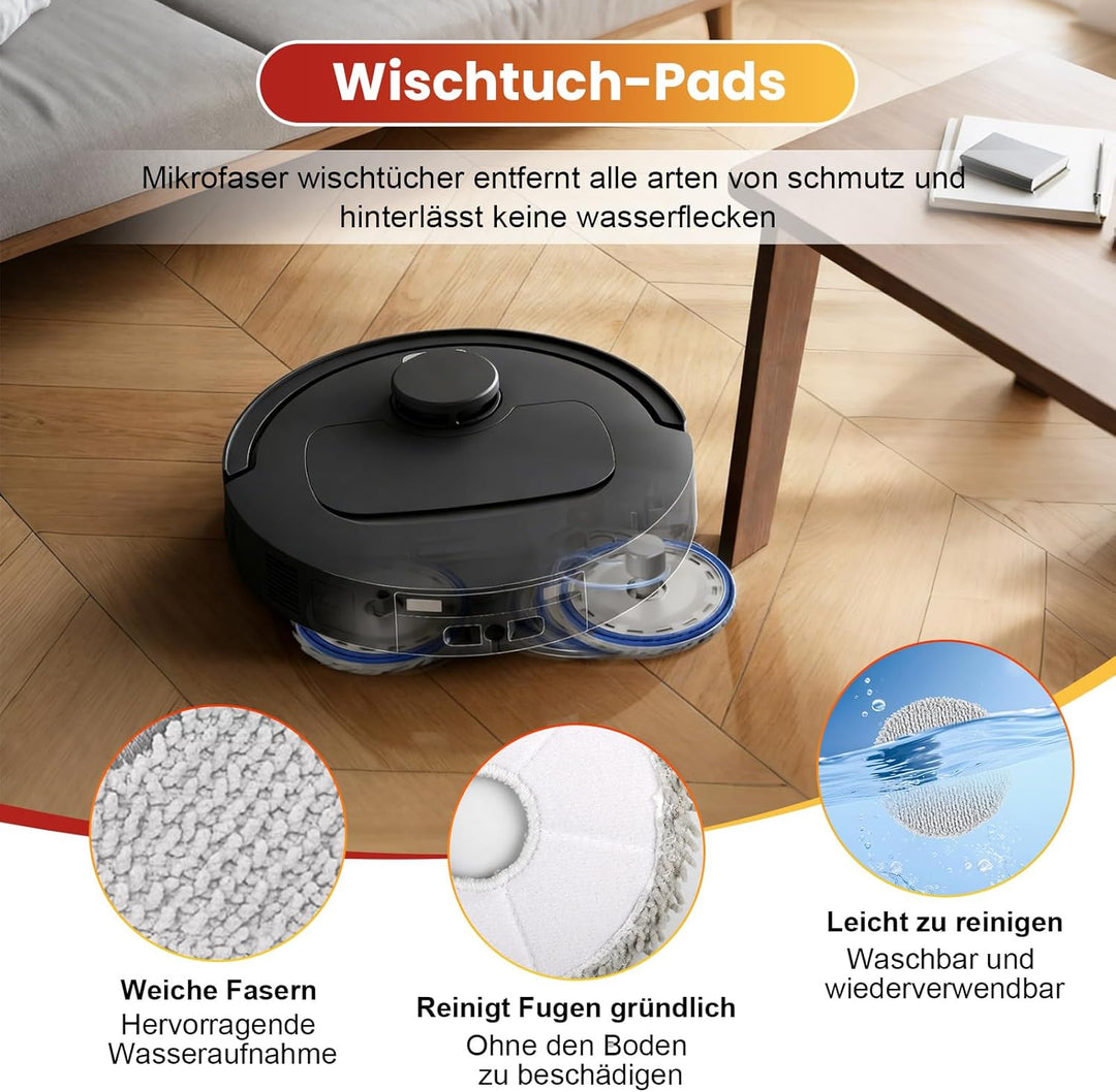 23 Stück Zubehörset für Ecovacs Deebot T30C Omni / T30C Omni Gen2 Saugroboter, 2 Hauptbürste 6 Wisch