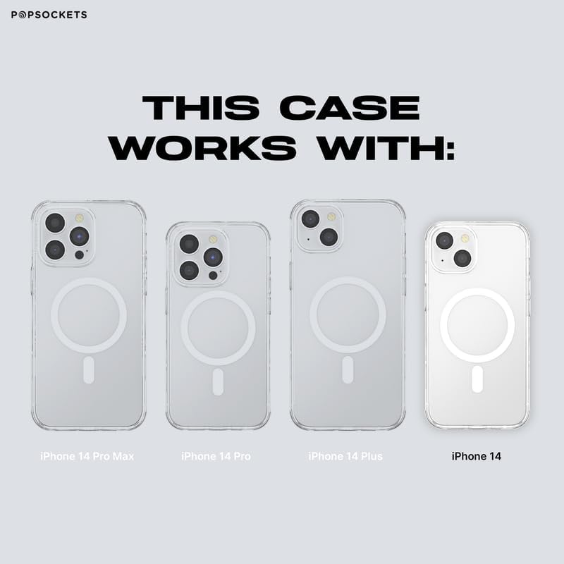 PopSockets: PopCase PlantCore für MagSafe - Hülle für iPhone 14 mit Abnehmbarem PopGrip Slide Sockel