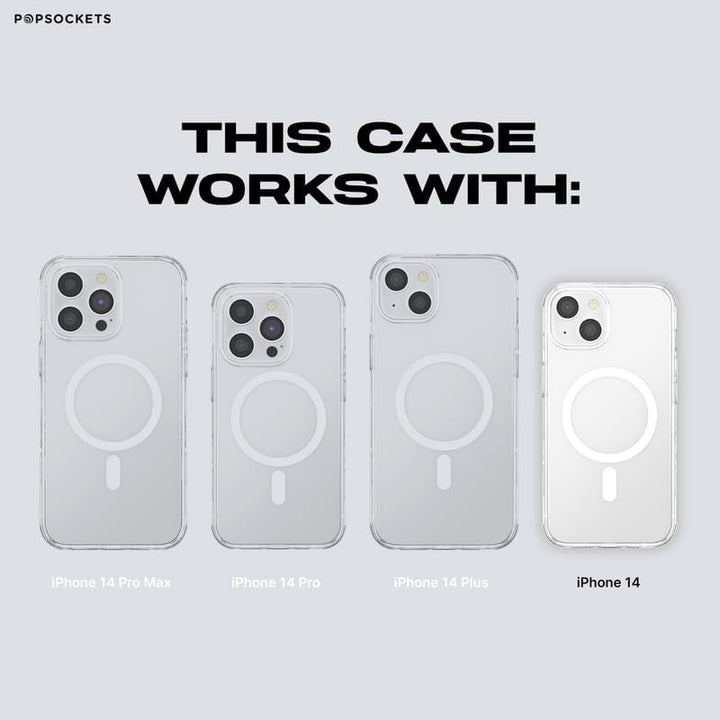 PopSockets: PopCase PlantCore für MagSafe - Hülle für iPhone 14 mit Abnehmbarem PopGrip Slide Sockel