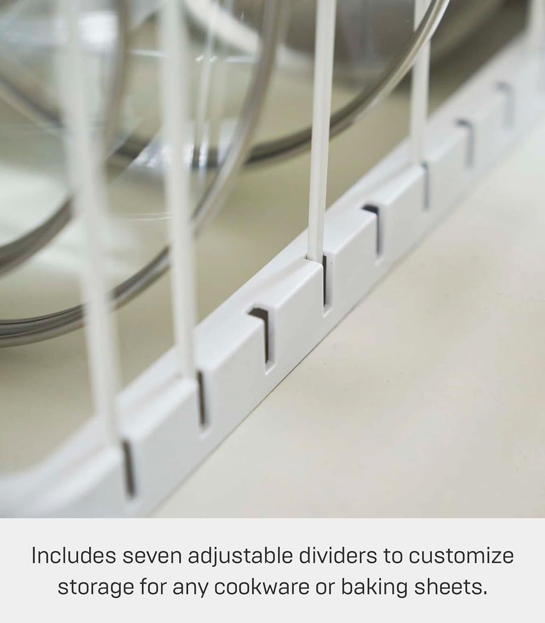 Extendable Pot Lid & Pan Holder - Tower - White Weiss, Weiss