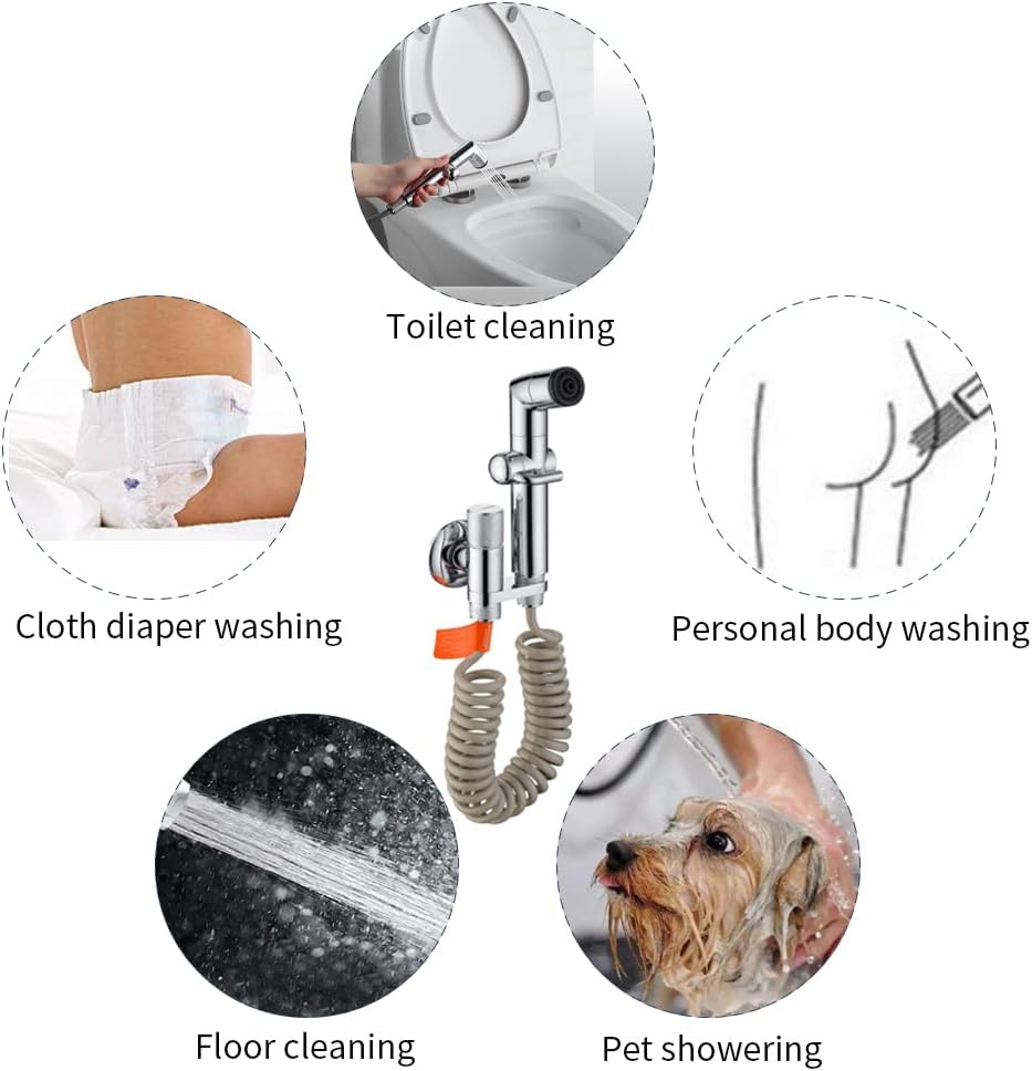 Bidet Handbrause Set für die Toilette, Bidet Handbrause mit Dual Modus, Bidet Handbrause Set- mit ve