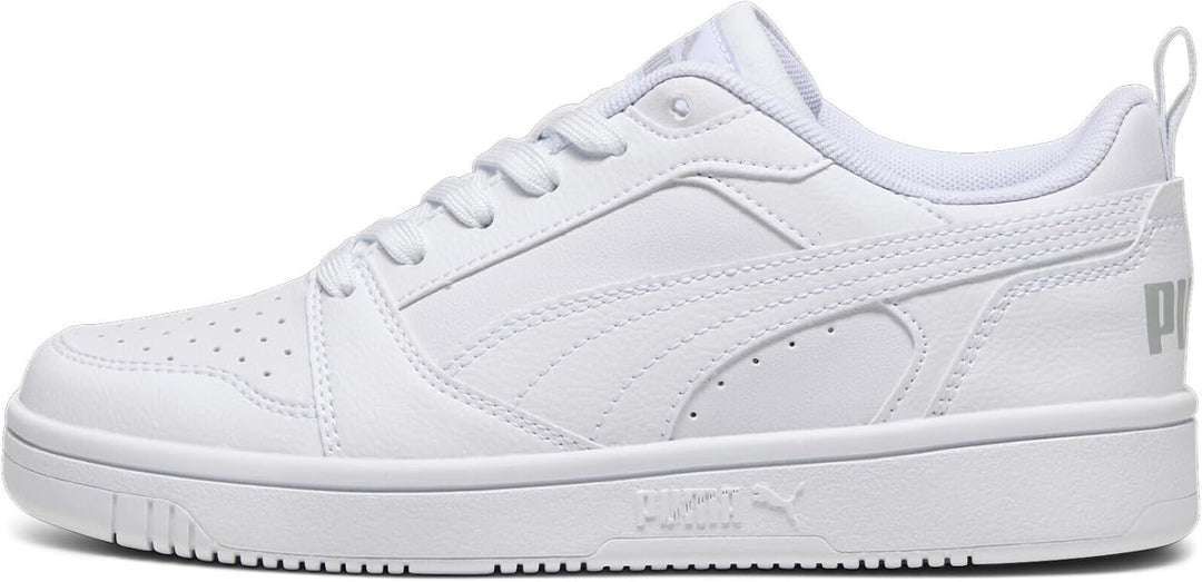 PUMA Unisex Kinder Rebound V6 Lo Jr Sneaker 35.5 EU White Cool Light Gray, 35.5 EU White Cool Light