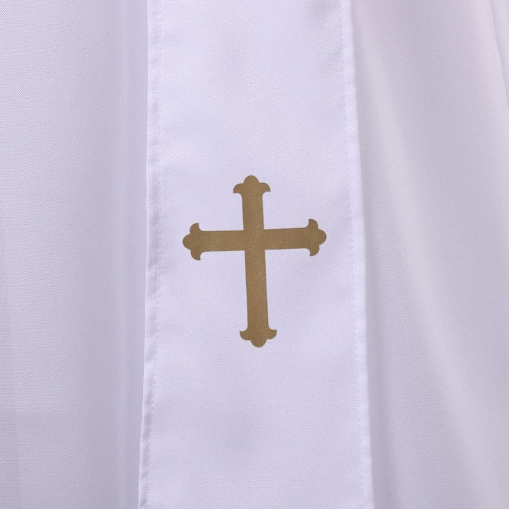 COSDREAMER Geistliche Soutane Klerus Robe Prediger Cassock Mens Lob Lob Anbetung Robe (Weiss, M) Wei