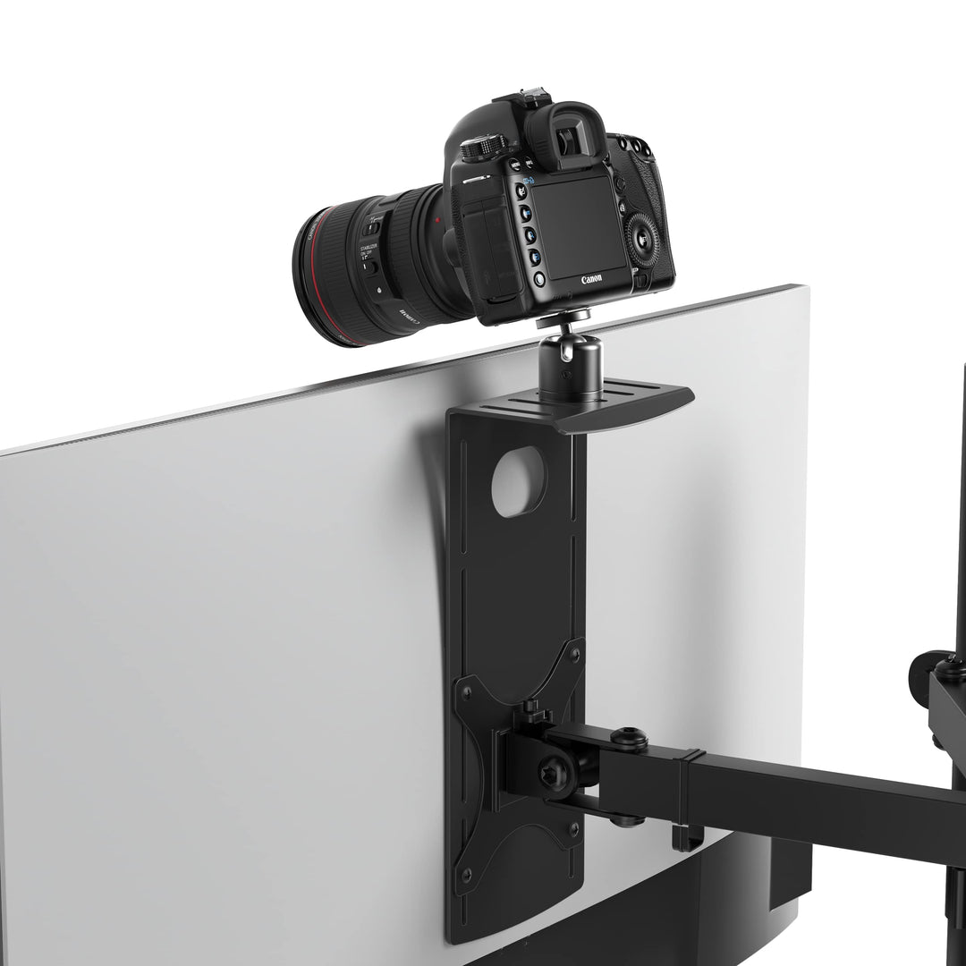 HumanCentric DSLR-Monitorhalterung, klein, Tischkamera-Montage, leichte Webcam, Mikrofon-Ablage für