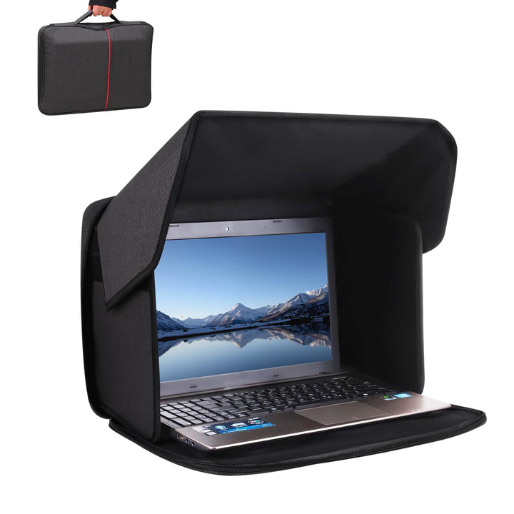 Universal Laptop Sonnenschutz, Sichtschutzhaube, Laptopzelt, Blendschutz für Bildschirm, Laptop Sonn