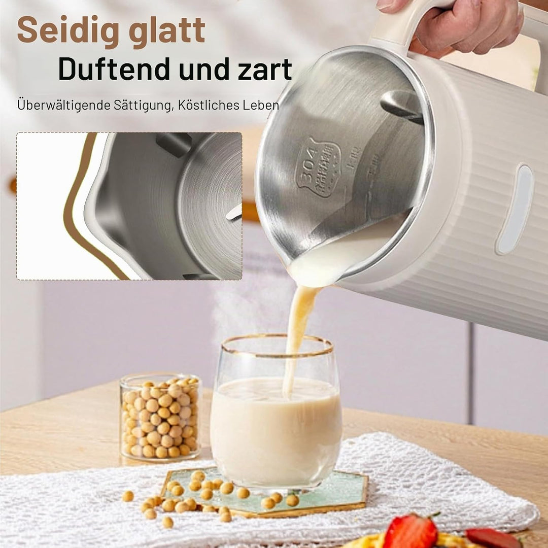 8-in-1 Nussmilchmaschine 1200 ml,Nussmilch Maschine,Automatische Mandelmilchmaschine Pflanzenmilchbe