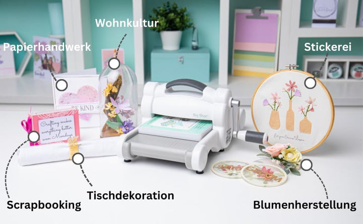 Sizzix Big Shot Stanz- und Prägemaschine für Kunst und Handwerk zum Basteln von Karten, Scrapbooking