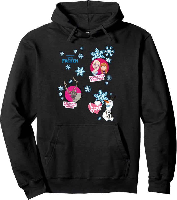 Disney Frozen Together Forever Patches Pullover Hoodie