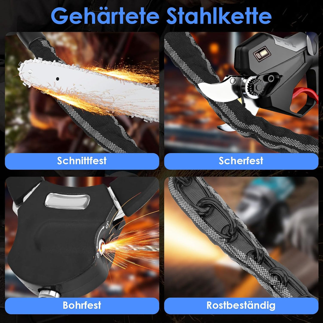 E Scooter Schloss, Handschellenschloss mit Schlüssel & wasserdichter Tasche, Schloss für E Scooter,