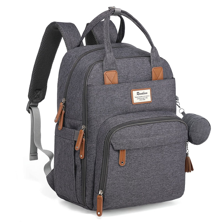 RUVALINO Wickeltasche Rucksack Grosser Wickelrucksack mit multifunktionalen Babytaschen und mobiler