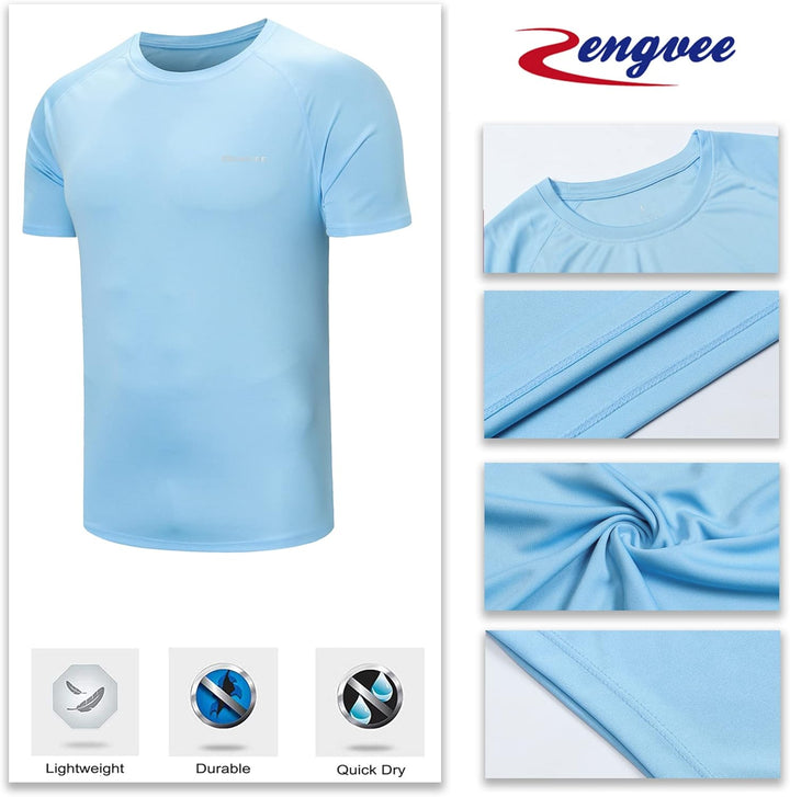ZENGVEE 3er Pack Rashguard Herren, UPF 50+ UV Schutz Shirt Herren Schnelltrocknend Leicht Atmungsakt