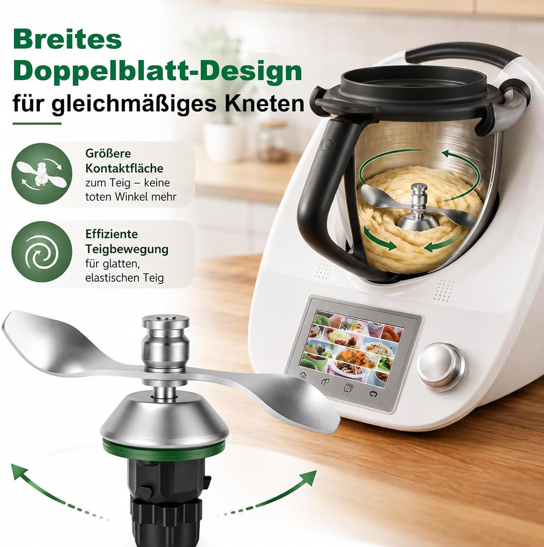 Teigmesser für Thermomix TM7 TM6 TM5 - Edelstahl Zubehörteile Thermomix Zubehör Ersatzteile Gleichmä