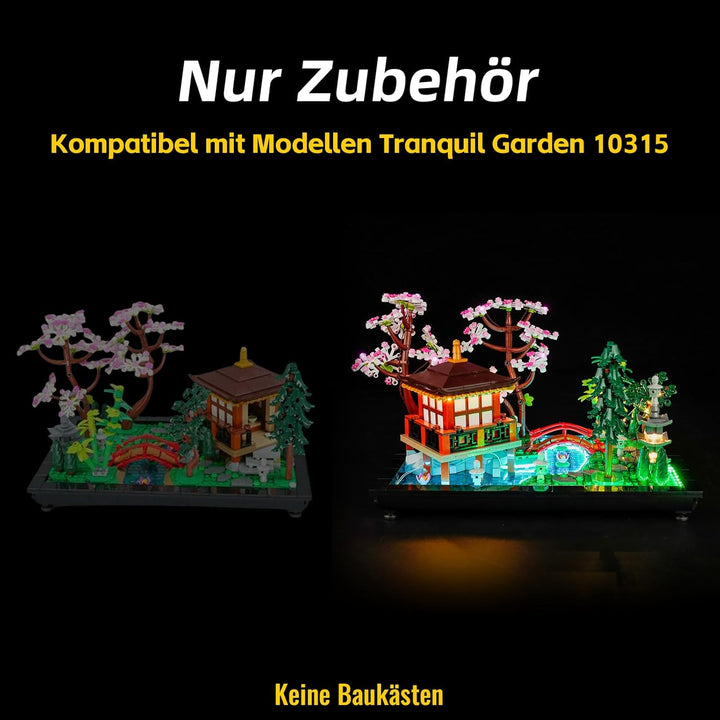 Led Licht Set für Lego 10315 Icons Garten der Stille (Kein Lego), Dekorationsbeleuchtungsset für Leg