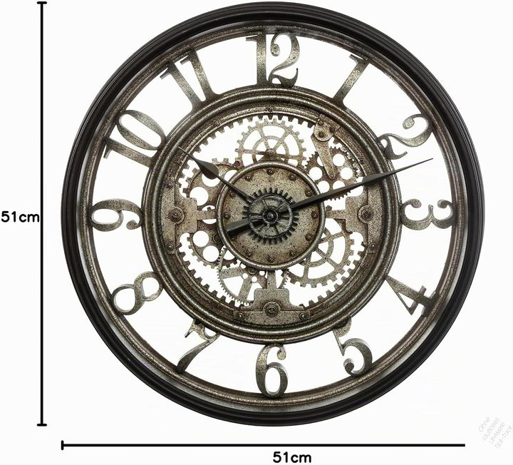 Wanduhr mit Mechanismus, D51 cm – Atmosphera Designer Innen