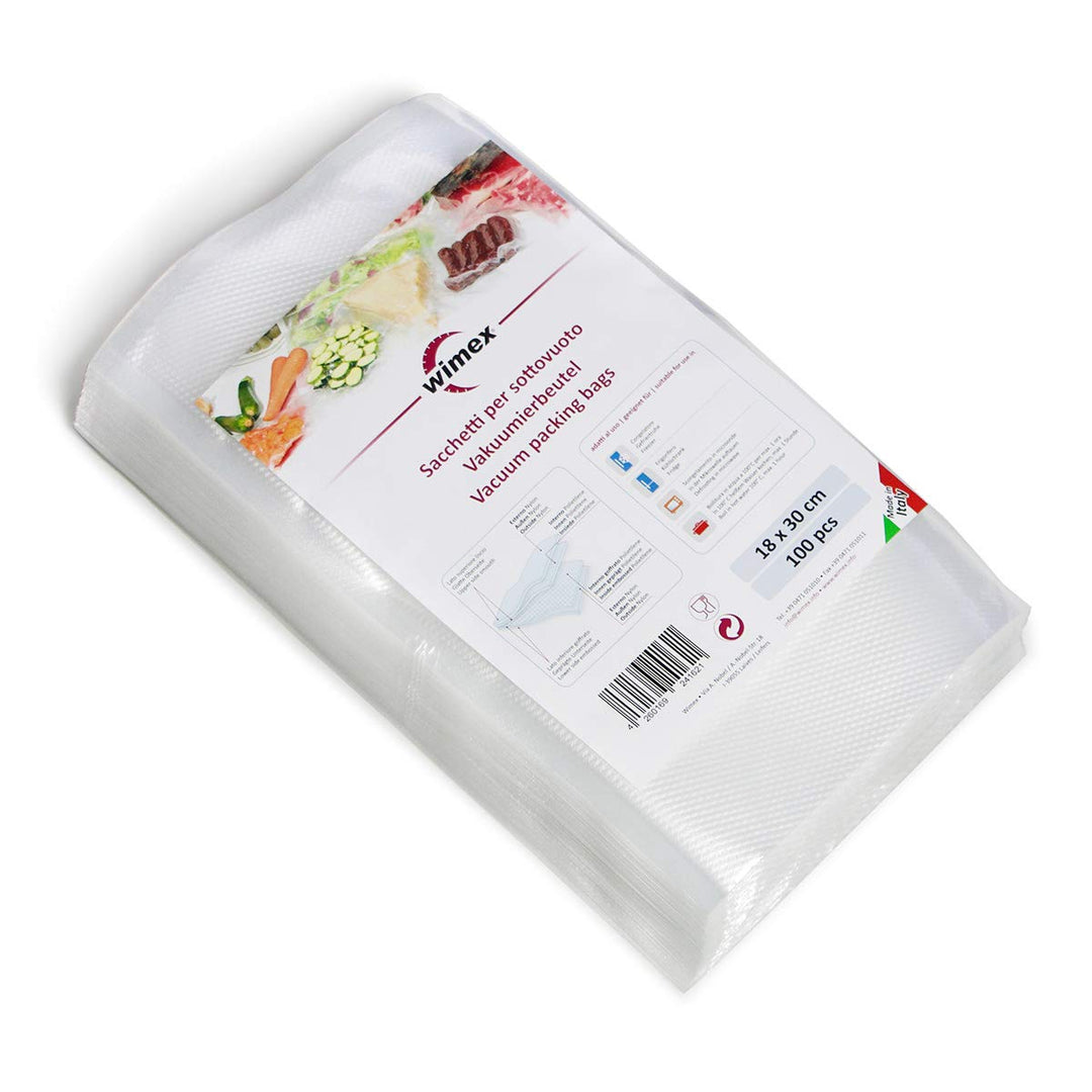 Wimex 100 Vakuumbeutel 18x30cm (30mt) | BPA Free | Sous Vide geeignet | stabile Schweissnaht | Für a