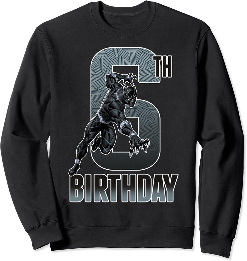 Marvel Black Panther Action Pose 6th Birthday Sweatshirt