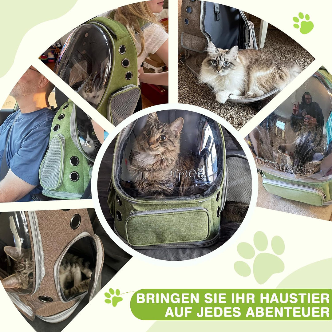 ALLSOPETS Katzenrucksack Träger Innovativer Reisender Bubble Rucksack Tragbar Haustierträger für Kat