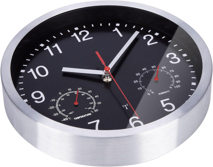 25cm Funkuhr Wanduhr Ohne TickgeräUsche Lautlos Quarz Batterie Betriebene Gross Wanduhr Einfach zu L