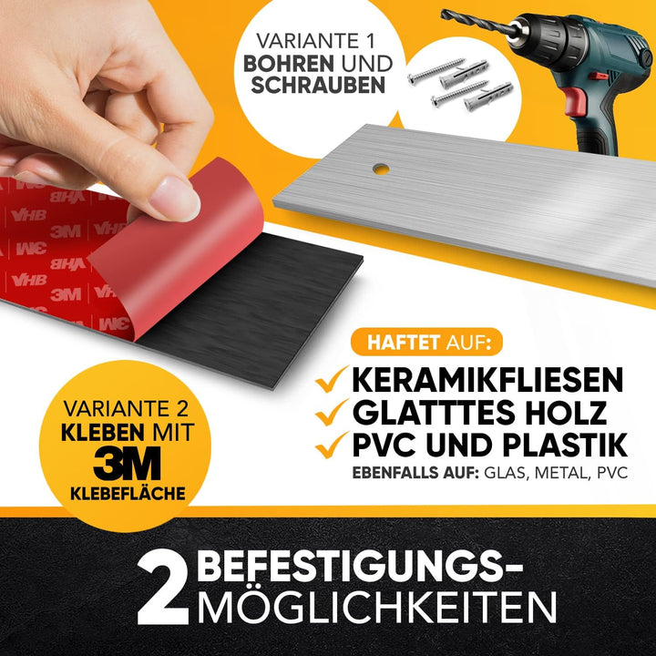 Loco Bird Magnetleiste Messer 40cm - extra starker Magnet - selbstklebend mit 3M VHB Klebeband - Mes