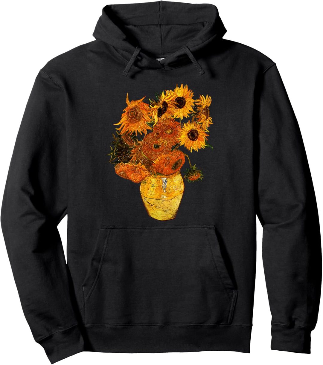 Van Gogh Sunflowers Tee Vintage Yellow Flowers Art Painting Pullover Hoodie