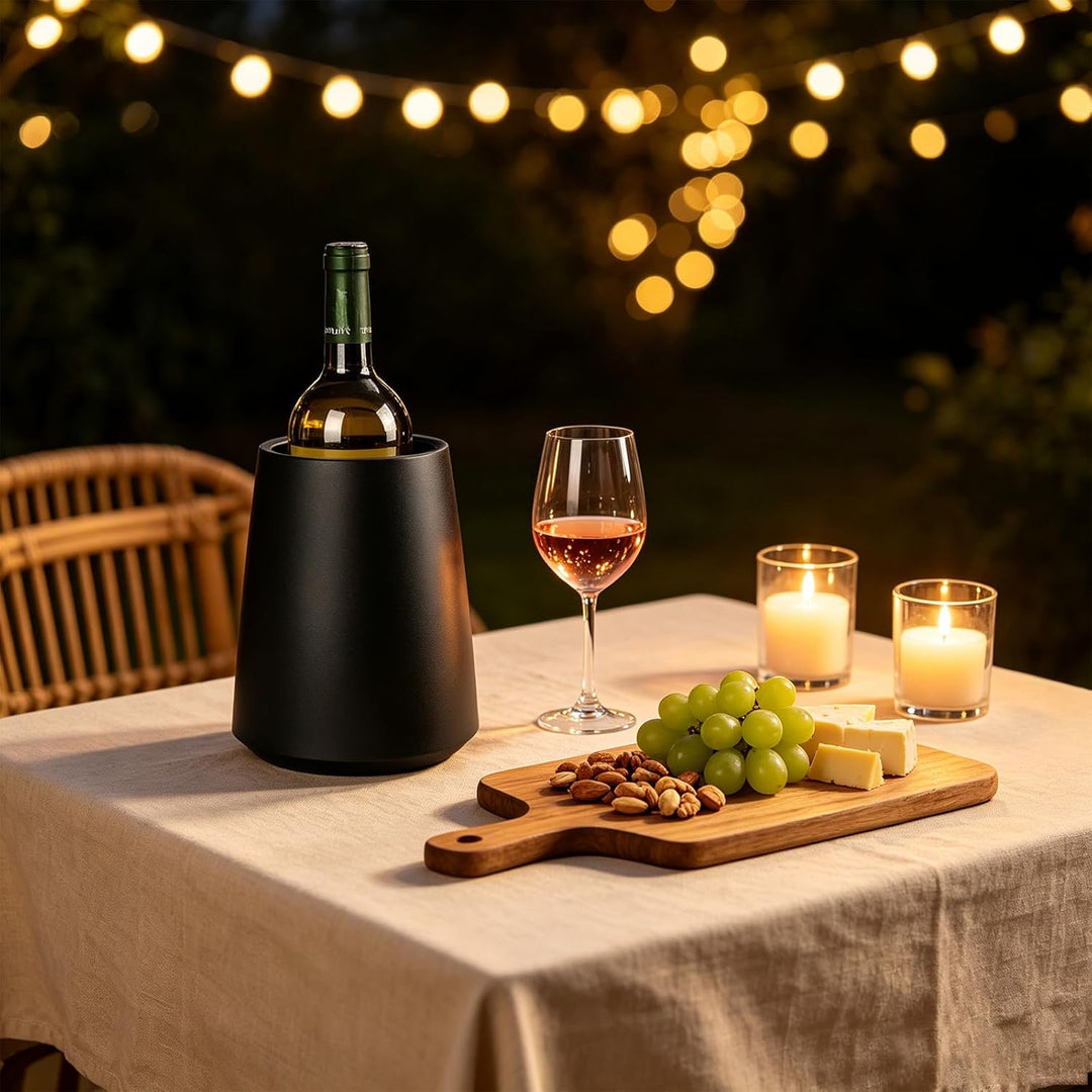 Doppelwandiger Weinkühler aus Edelstahl, Sektkühler, Flaschenkühler für Wein, Sekt, Champagner, isol