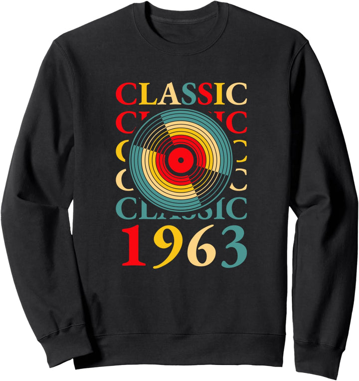 60. Geburtstag Design – Classic 1963 Schallplatte Vinyl Sweatshirt