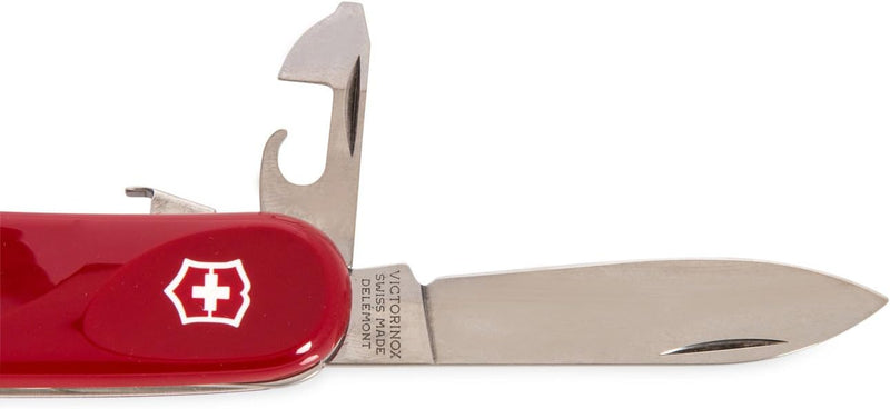 Victorinox Taschenmesser Evolution S101 (12 Funktionen: Feststellklinge, Korkenzieher) rot