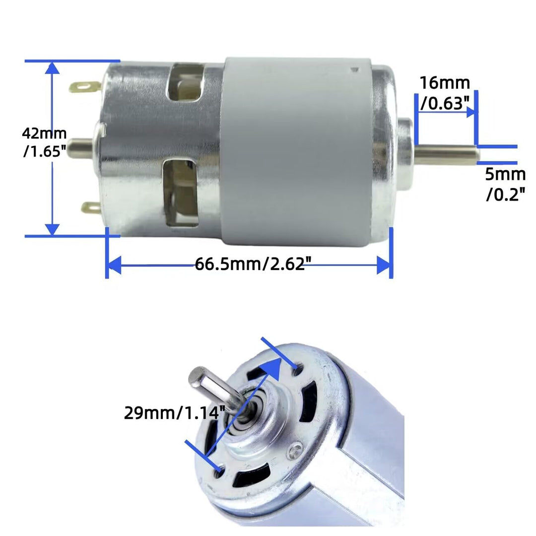 CONQUERALL 775 Motor 12V 8000RPM/24V 16000RPM Hochleistungs-Gleichstrommotor mit M10-5 Pleuelsatz Ha