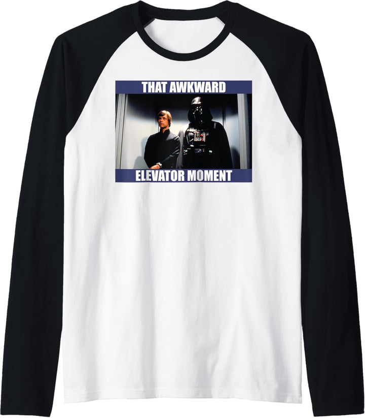 Star Wars Darth Vader & Luke That Awkward Elevator Moment Raglan