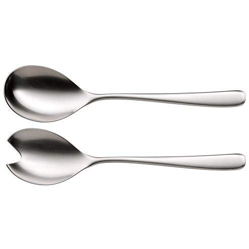 WMF Salatbesteck 2-teilig Vision Salatgabel Servierlöffel Cromargan protect Edelstahl rostfrei matti