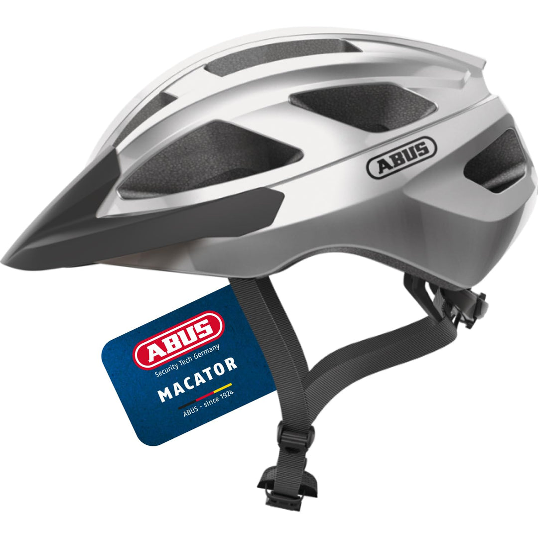 ABUS Rennradhelm Macator - sportiver Fahrradhelm für Einsteiger - auch für Zopfträger/-innen - für D