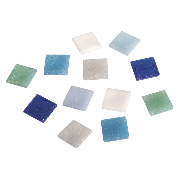 Rayher Hobby Rayher Artdecor Mosaik Mix 1x1cm, ca.1500 Stück, Dose 1kg , Blau-Töne, 1453008 Blau 1x1