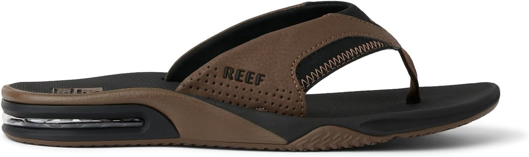 Reef Herren Fanning Flipflop 38 EU Black And Tan, 38 EU Black And Tan