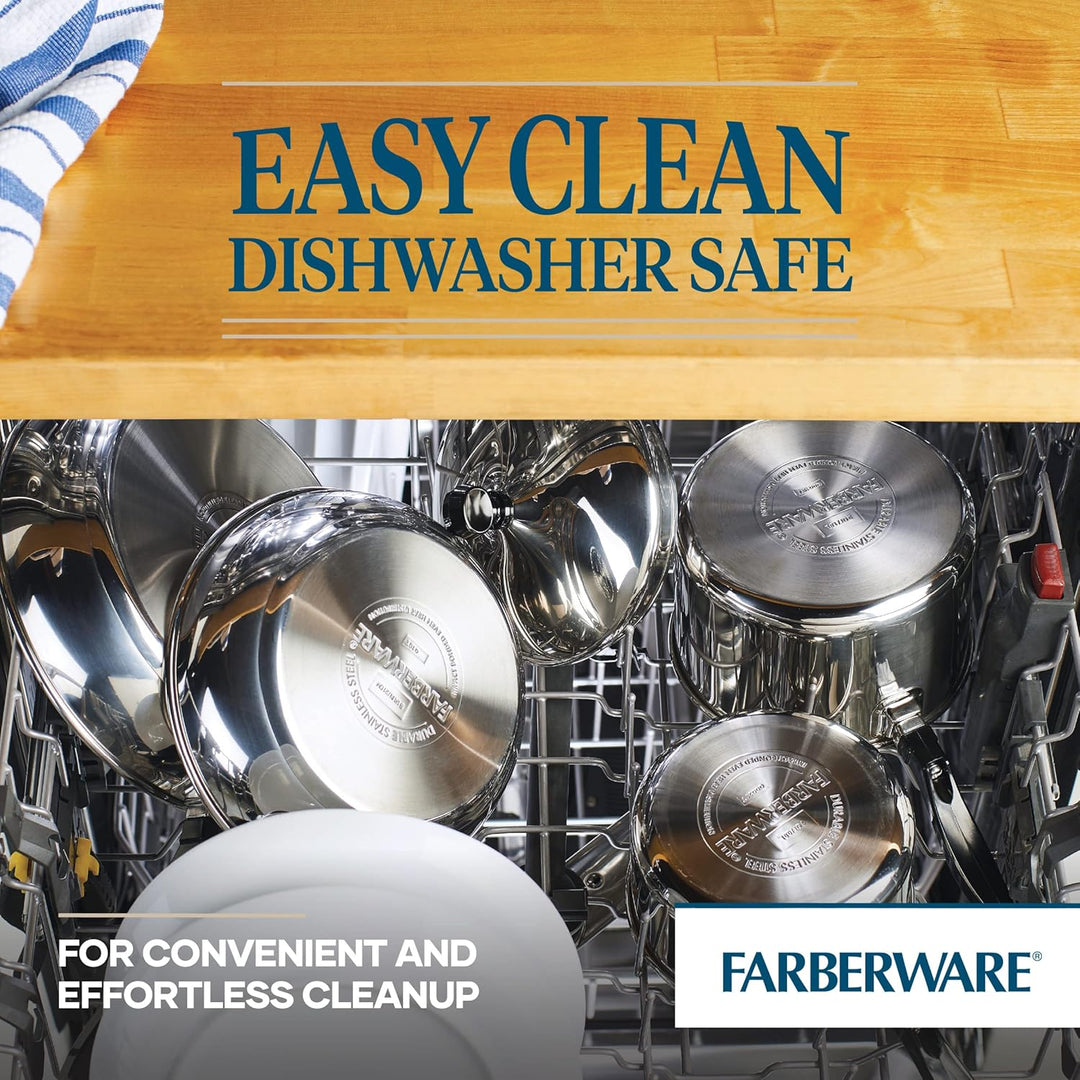 Farberware Klassischer Edelstahl-Bratdeckel, Sautepfanne (2,75 Quart), Silber 2.6 Liter, 2.6 Liter