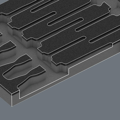 Wera 05150102001 9711 Schaumstoffeinlage, VDE Schraubendreher Set 1, 16-teilig 9711 VDE Schraubendre