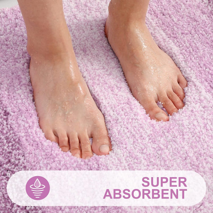 Homaxy Weich Badezimmerteppich 40x120 cm, rutschfest waschbar Badematte Flauschige Hochflor Badteppi