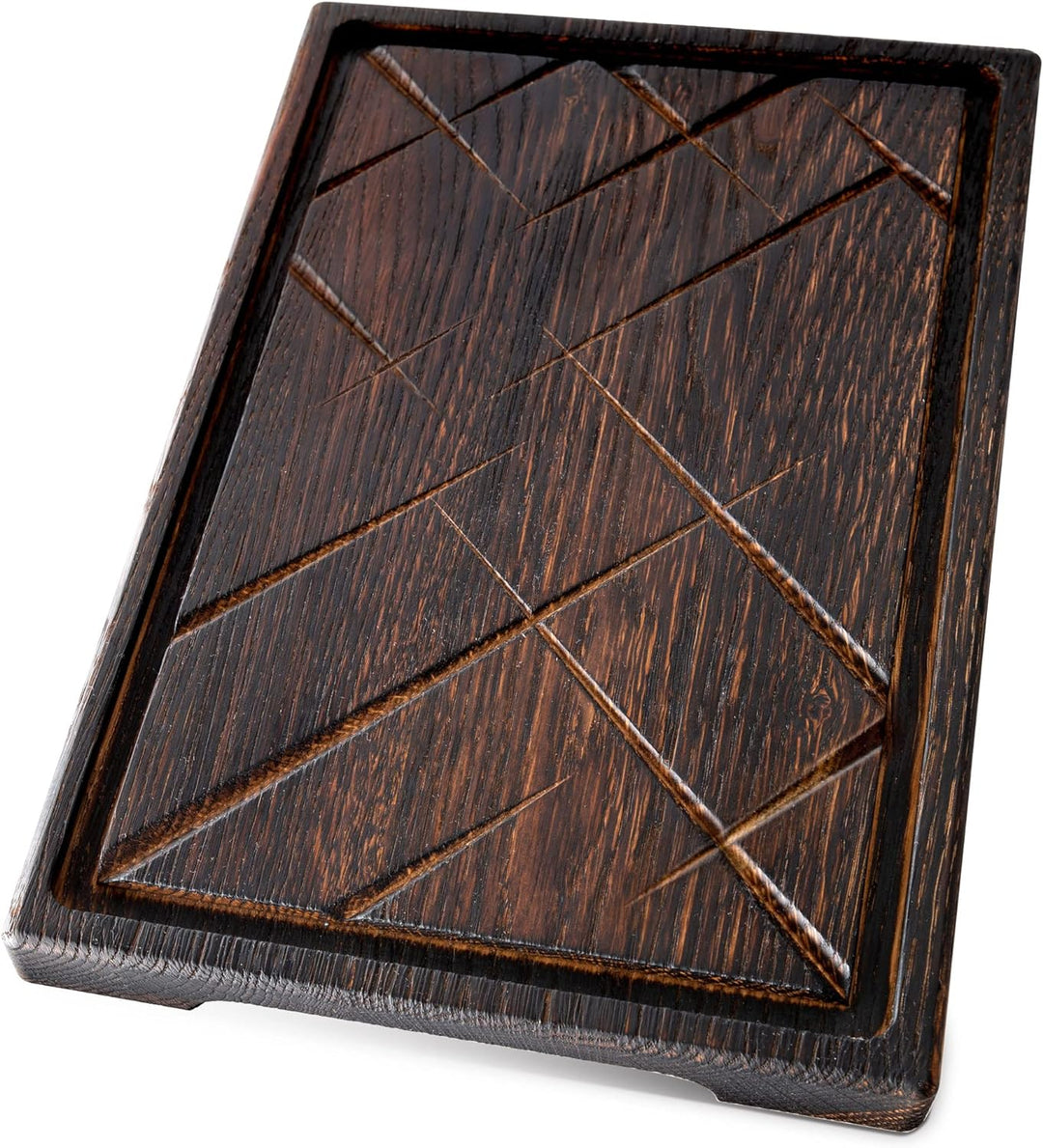 TESLYAR Steak Brett Servierbrett Holz Eichenholz 35x25cm Gross - Steak Servierplatte Vesperbrett/Ste
