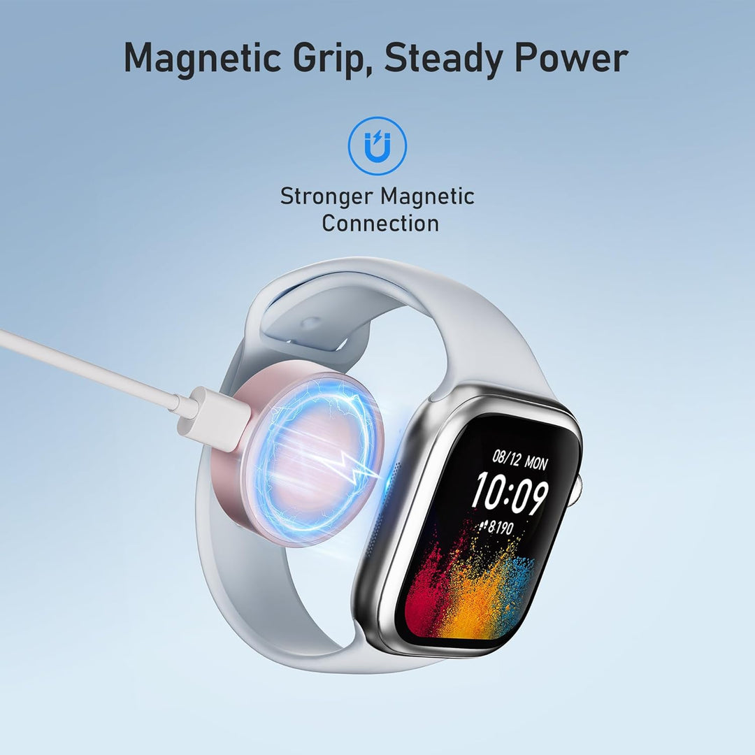 Elebase für Apple Watch SE 3 Ladegerät,Magnetisches Ladeadapter,Tragbarer Drahtloser iWatch Ladegerä
