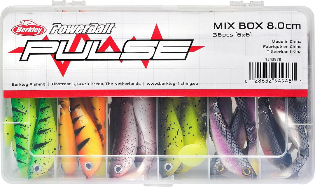 Berkley Pulse Shad Gummifisch-Set – Set aus weichen Paddelschwanz-Ködern für Hecht, Barsch, Köder fü