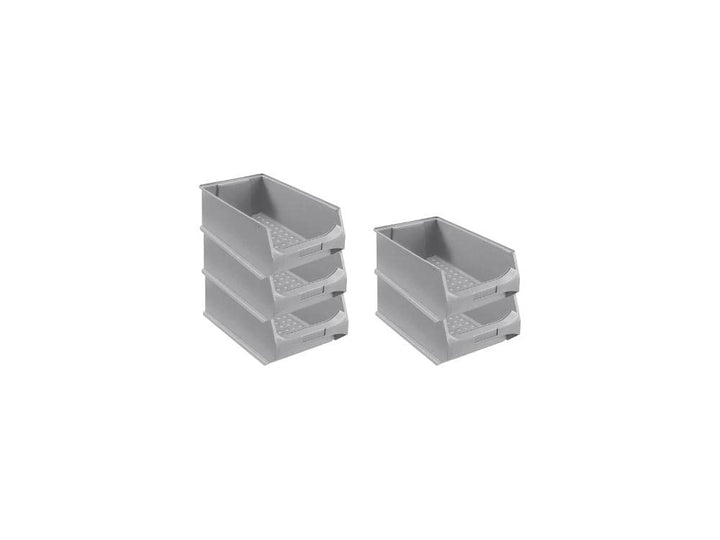 SparSet 5x Graue Sichtlagerbox 5.0 | HxBxT 20x30x50cm | 21,8 Liter | Sichtlagerbehälter, Sichtlagerk
