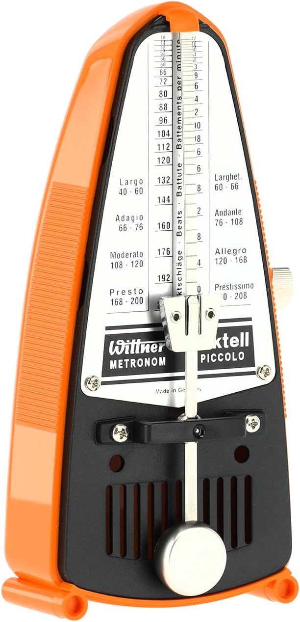 Wittner Metronom 830 231 Kunststoffgehäuse ohne Glocke Taktell Piccolo orange orange Single, orange
