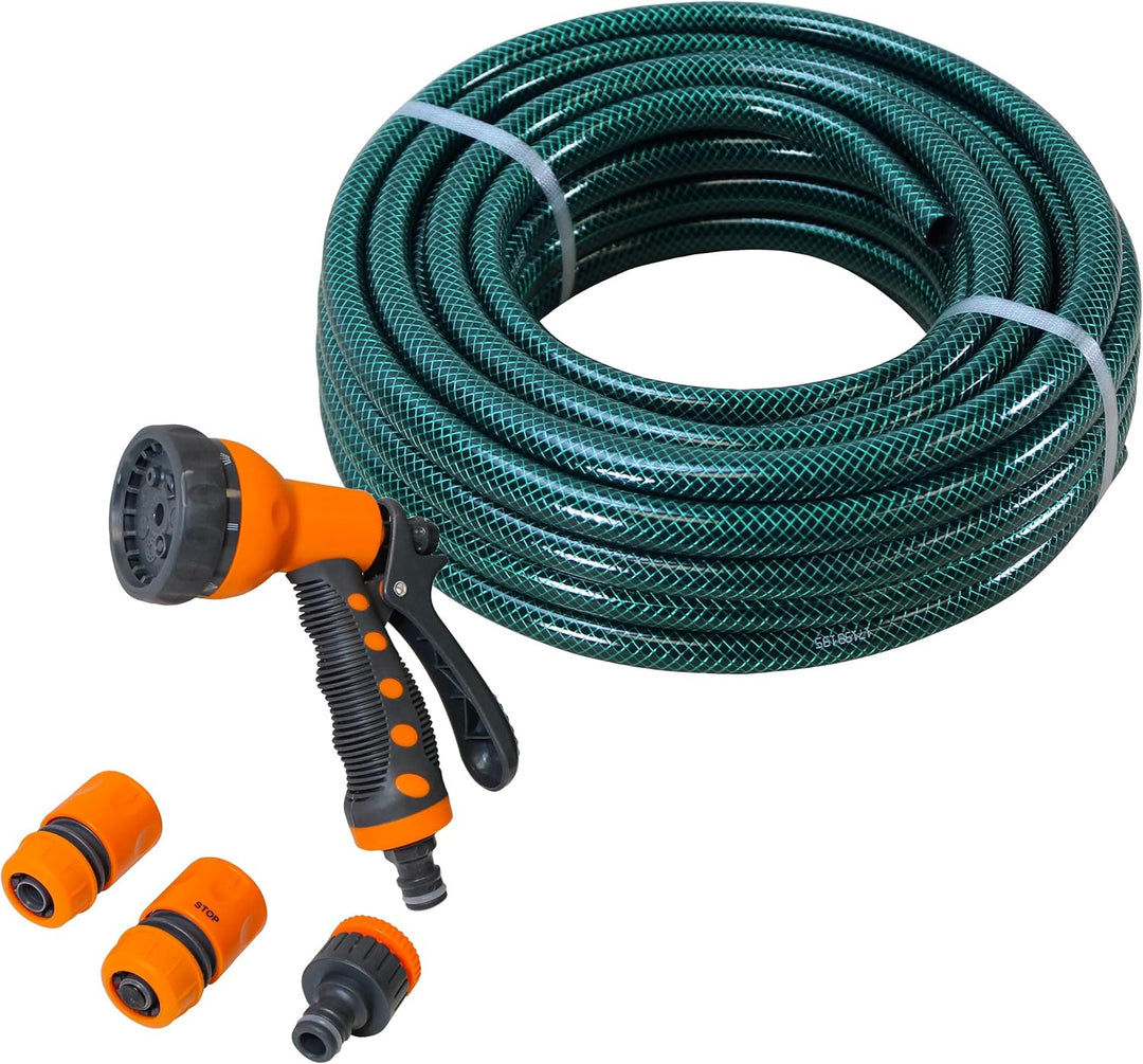 PVC Reinforced Hose 15m Fittings & Spray Gun 15 m Kit, 15 m Kit