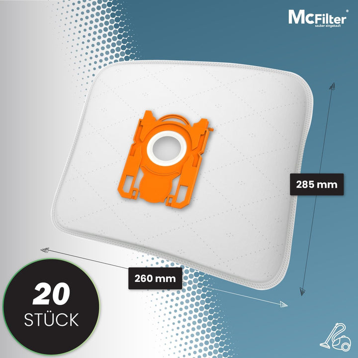 McFilter I 20 Staubsaugerbeutel als Alternative für Swirl PH86 I geeignet für Philips, AEG, Electrol