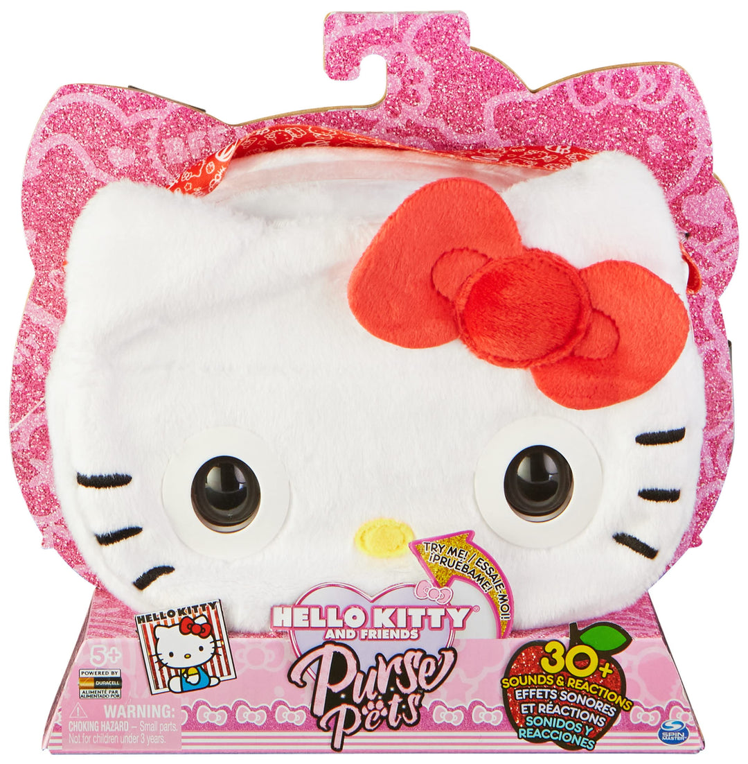 Purse Pets Hello Kitty - interaktive Umhängetasche mit 30+ Geräuschen, Reaktionen, Augenblinzeln und