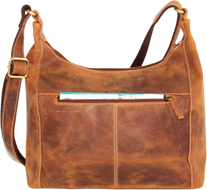 ALMADIH Premium Leder Damentasche Umhängetasche LARA - Ledertasche Handtasche Schultertasche Henkelt