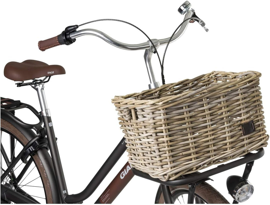 Fastrider Zeno Fahrradkorb Vorne Rattan, Fahrrad Korb für Vorne für Einkaufs- oder Büchertasche, Rat