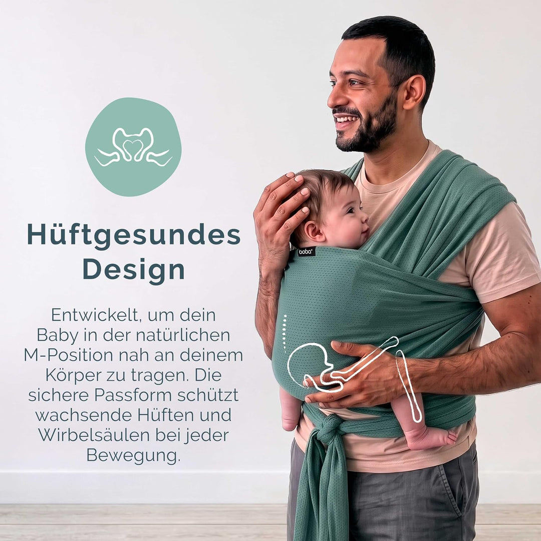 Boba Freedom Together Babytragetuch, Leichte &amp; Atmungsaktive Babytrage für Neugeborene und Kleinkind