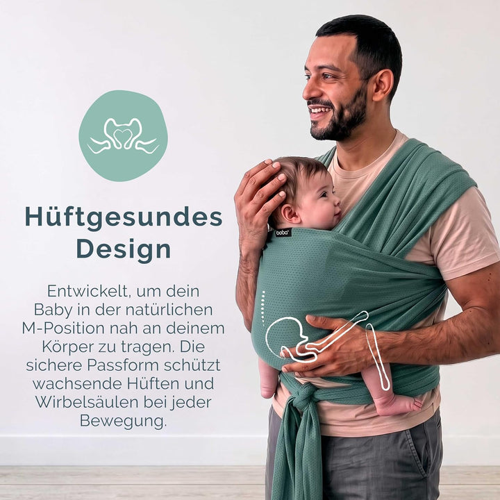 Boba Freedom Together Babytragetuch, Leichte &amp; Atmungsaktive Babytrage für Neugeborene und Kleinkind