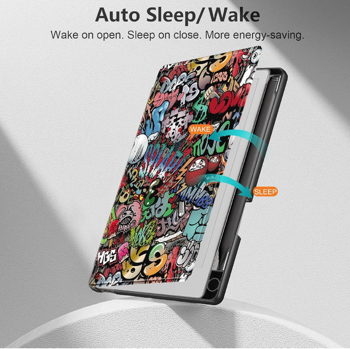 GIOPUEY Hülle Kompatibel mit Remarkable Paper Pro Move 7.3, Flip Case 360° Schutz - Graffiti reMarka
