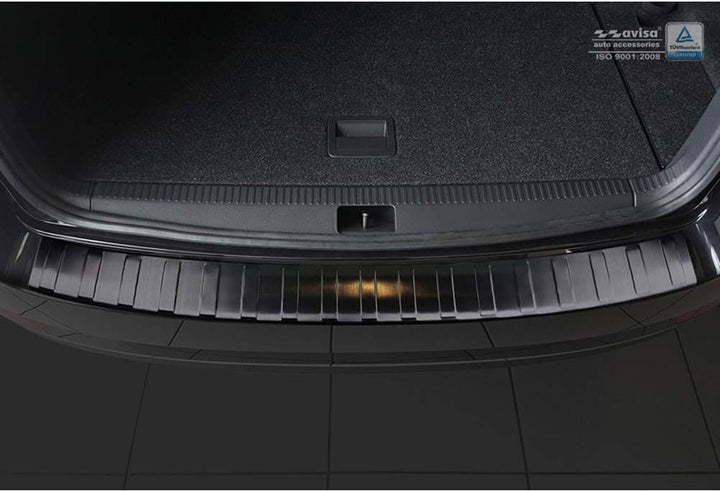 Avisa Schwarz Edelstahl Heckstossstangenschutz kompatibel mit Skoda Octavia III Kombi Facelift 2017-